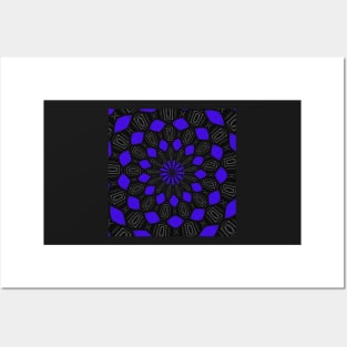 Purple and Black Pattern Posters and Art